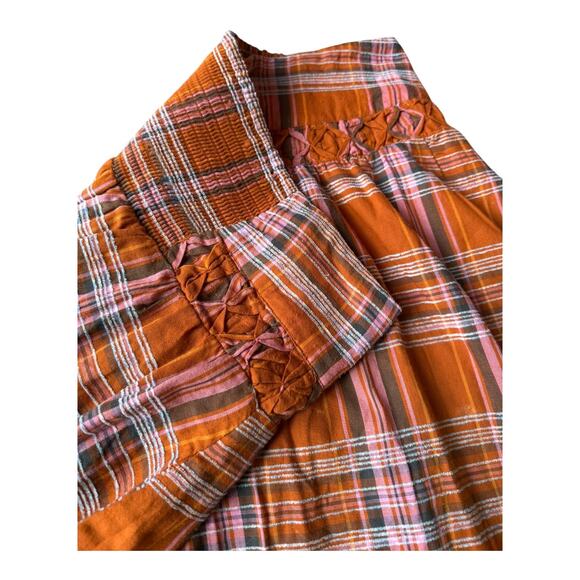 Anthropologie Plaid A-Line Midi Skirt high low high waisted size XL - Picture 16 of 16